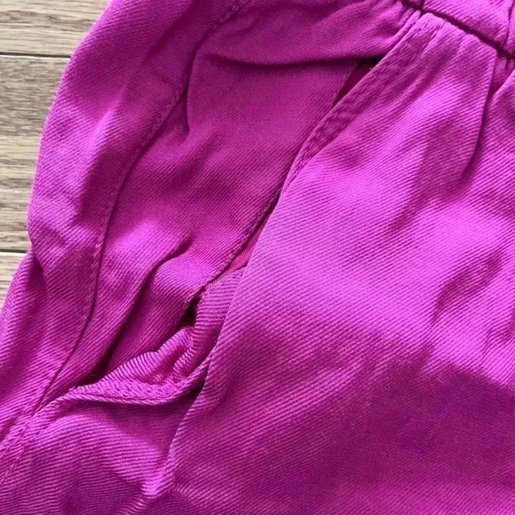 ❤️2/$30❤️[XS]Zara Hot Pink Viscose Casual Straight Wide Leg Pants - Picture 7 of 9